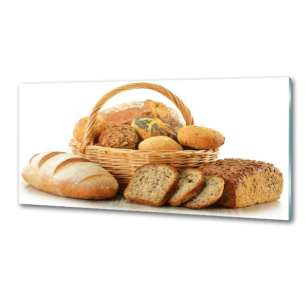 Rivestimento parete cucina con motivo «Pane nel cestino»