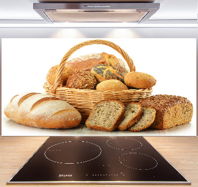Rivestimento parete cucina con motivo «Pane nel cestino»