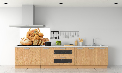 Rivestimento parete cucina con motivo «Pane nel cestino»