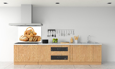 Rivestimento parete cucina con motivo «Pane nel cestino»