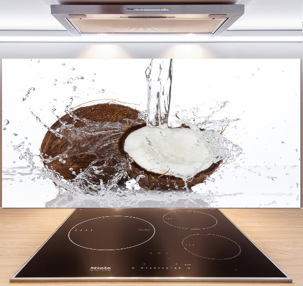 Pannello retrocucina in finitura noce di cocco