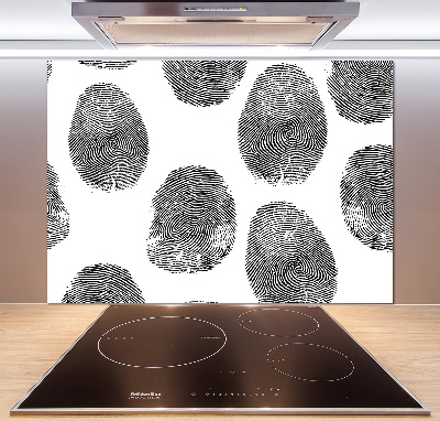 Pannello retrocucina con motivo a impronte digitali