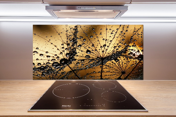 Pannello retrocucina con motivo a semi di tarassaco