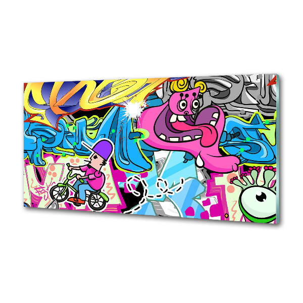 Pannello retrocucina con motivo graffiti