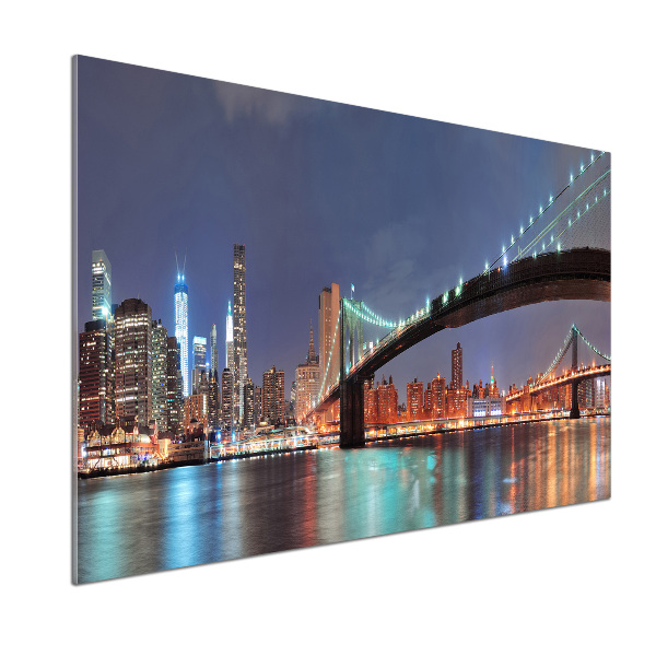 Pannello paraschizzi cucina con stampa del panorama di Manhattan, New York