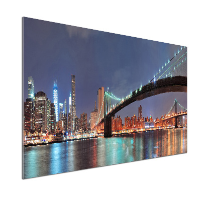 Pannello paraschizzi cucina con stampa del panorama di Manhattan, New York