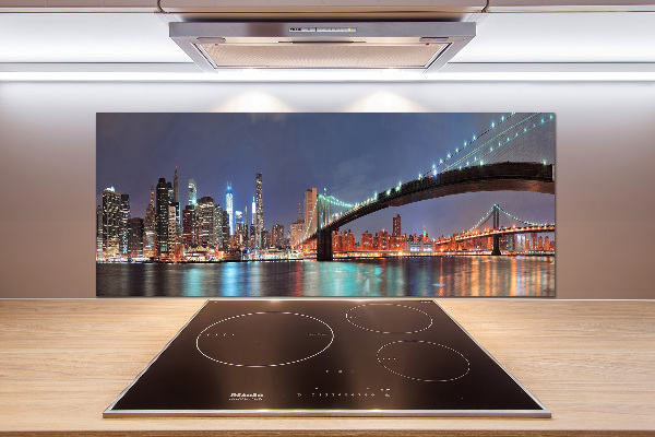 Pannello paraschizzi cucina con stampa del panorama di Manhattan, New York