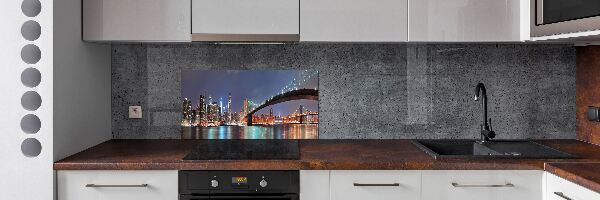 Pannello paraschizzi cucina con stampa del panorama di Manhattan, New York