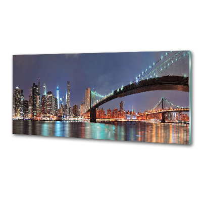 Pannello paraschizzi cucina con stampa del panorama di Manhattan, New York