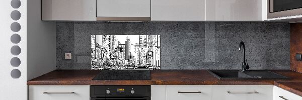 Rivestimento parete cucina con motivo 