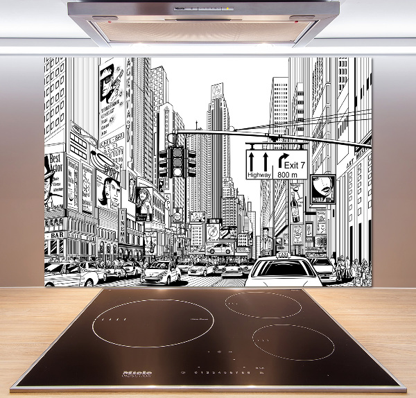 Rivestimento parete cucina con motivo 