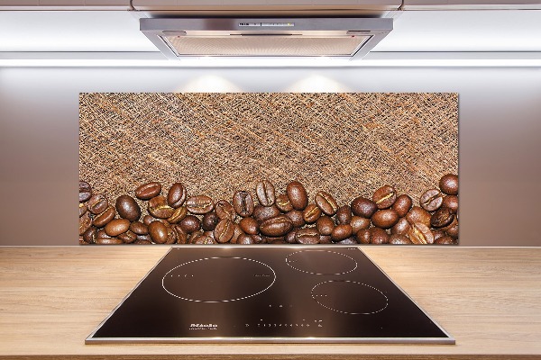 Pannello paraschizzi cucina con motivo a chicchi di caffè