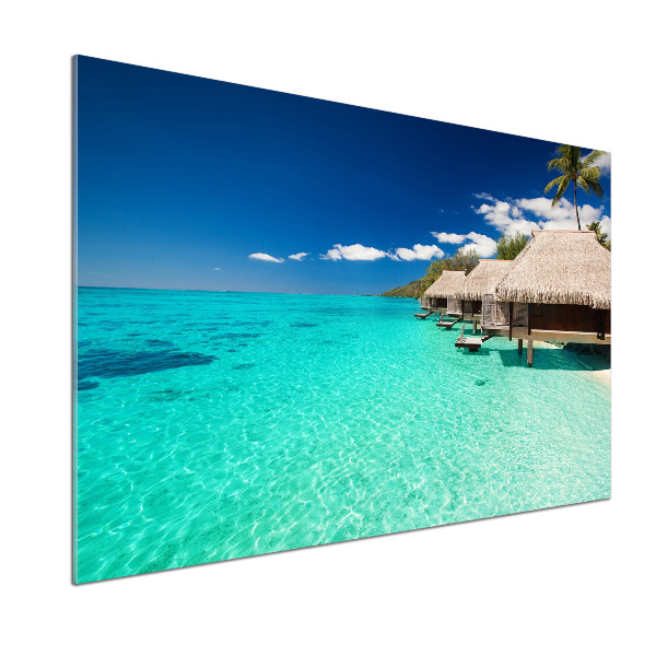 Rivestimento parete cucina stile bungalow sull'acqua