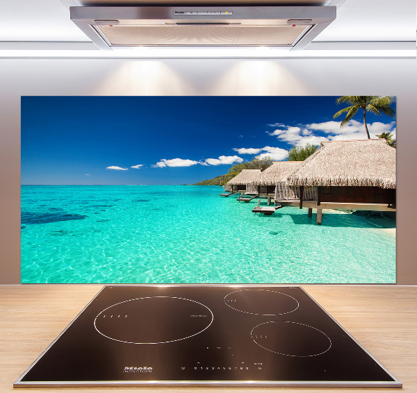 Rivestimento parete cucina stile bungalow sull'acqua