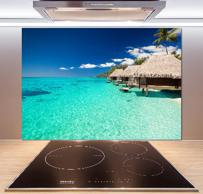 Rivestimento parete cucina stile bungalow sull'acqua