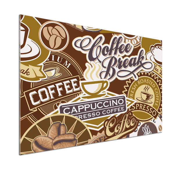 Pannello paraschizzi cucina con motivo caffetteria