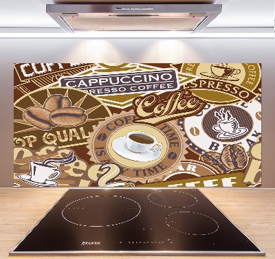 Pannello paraschizzi cucina con motivo caffetteria