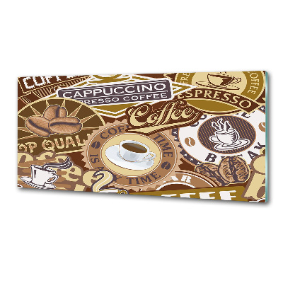 Pannello paraschizzi cucina con motivo caffetteria