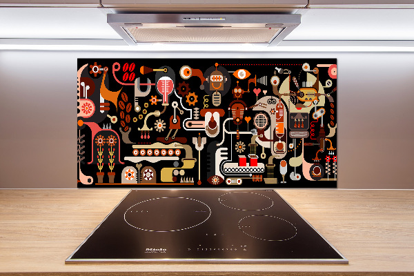 Pannello paraschizzi cucina con motivo a tema caffè