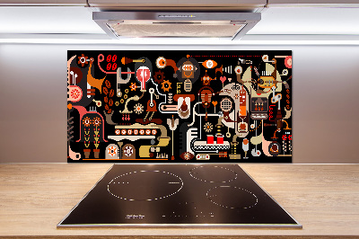 Pannello paraschizzi cucina con motivo a tema caffè