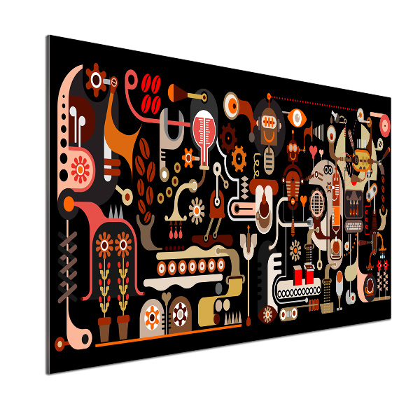 Pannello paraschizzi cucina con motivo a tema caffè