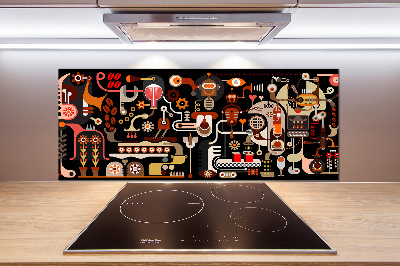 Pannello paraschizzi cucina con motivo a tema caffè