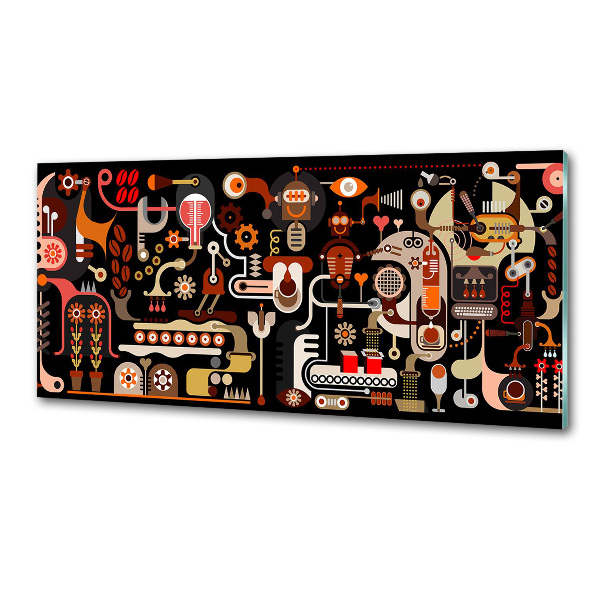 Pannello paraschizzi cucina con motivo a tema caffè