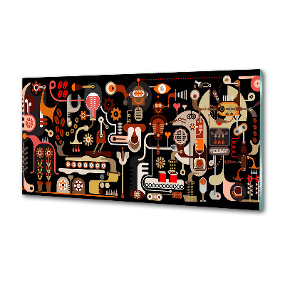 Pannello paraschizzi cucina con motivo a tema caffè