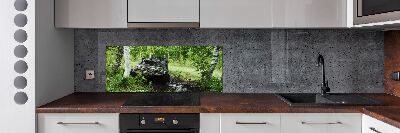 Pannello retrocucina con stampa Jeep nella foresta