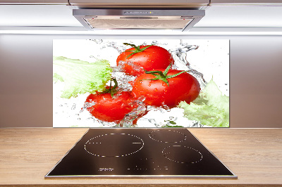 Pannello retrocucina con motivo di pomodori e lattuga