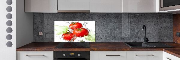 Pannello retrocucina con motivo di pomodori e lattuga