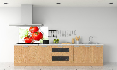 Pannello retrocucina con motivo di pomodori e lattuga