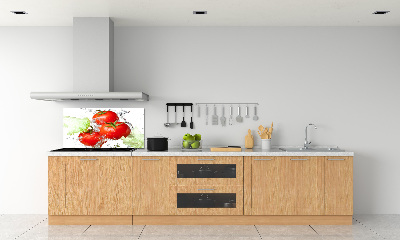 Pannello retrocucina con motivo di pomodori e lattuga