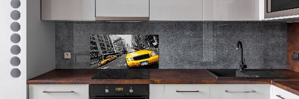 Rivestimento parete cucina con motivo ispirato ai taxi di New York