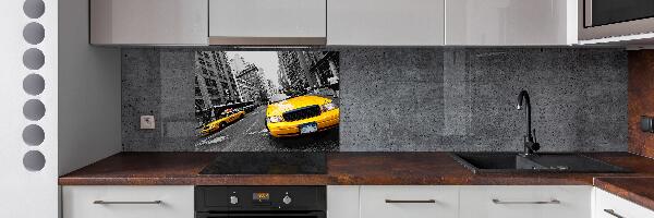 Rivestimento parete cucina con motivo ispirato ai taxi di New York