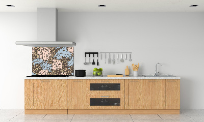 Rivestimento parete cucina con motivo floreale
