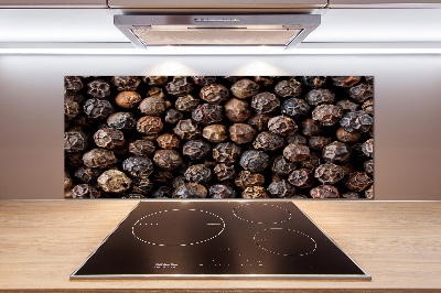 Pannello paraschizzi cucina con motivo a grani di pepe