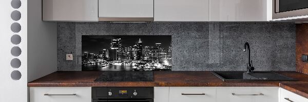 Rivestimento parete cucina con motivo 'Sydney di notte'