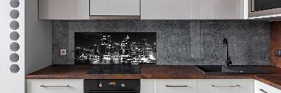 Rivestimento parete cucina con motivo 'Sydney di notte'