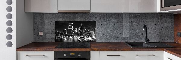Rivestimento parete cucina con motivo 'Sydney di notte'