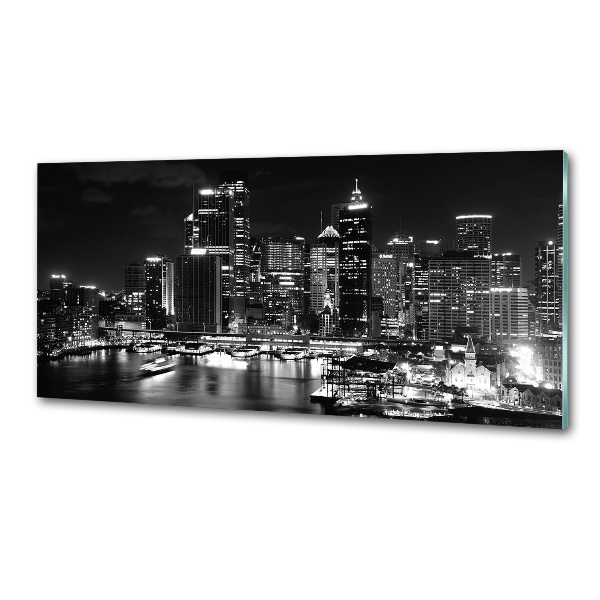 Rivestimento parete cucina con motivo 'Sydney di notte'