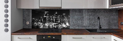Rivestimento parete cucina con motivo 'Sydney di notte'