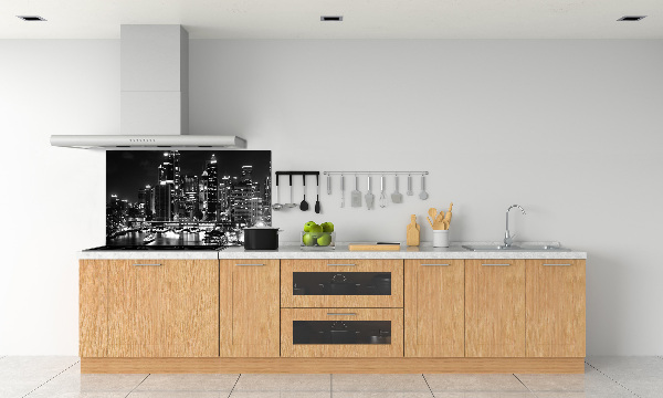 Rivestimento parete cucina con motivo 'Sydney di notte'