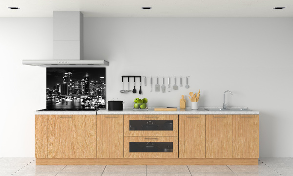 Rivestimento parete cucina con motivo 'Sydney di notte'