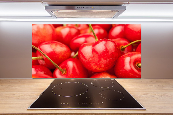 Rivestimento parete cucina in finitura ciliegio