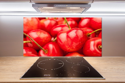 Rivestimento parete cucina in finitura ciliegio