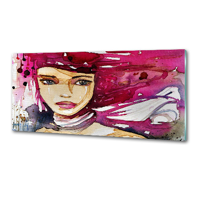 Rivestimento parete cucina con stampa a figura femminile astratta