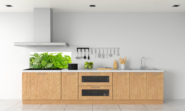 Pannello paraschizzi cucina con motivo a erbe aromatiche