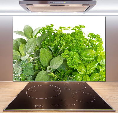 Pannello paraschizzi cucina con motivo a erbe aromatiche