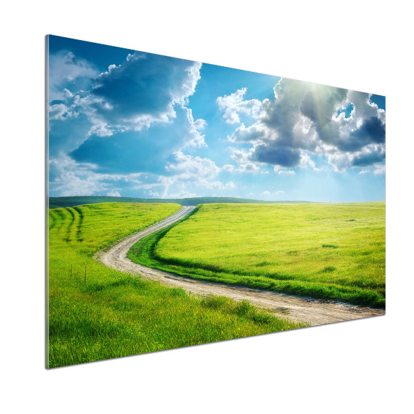 Rivestimento parete cucina con decorazione 